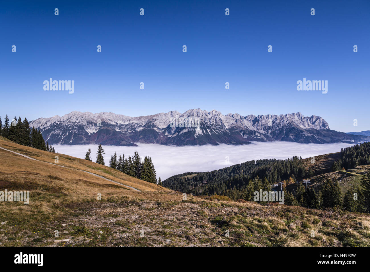 Austria, Tyrol, Sölllandl, Kaiser Mountains, Scheffau at the Wilder ...