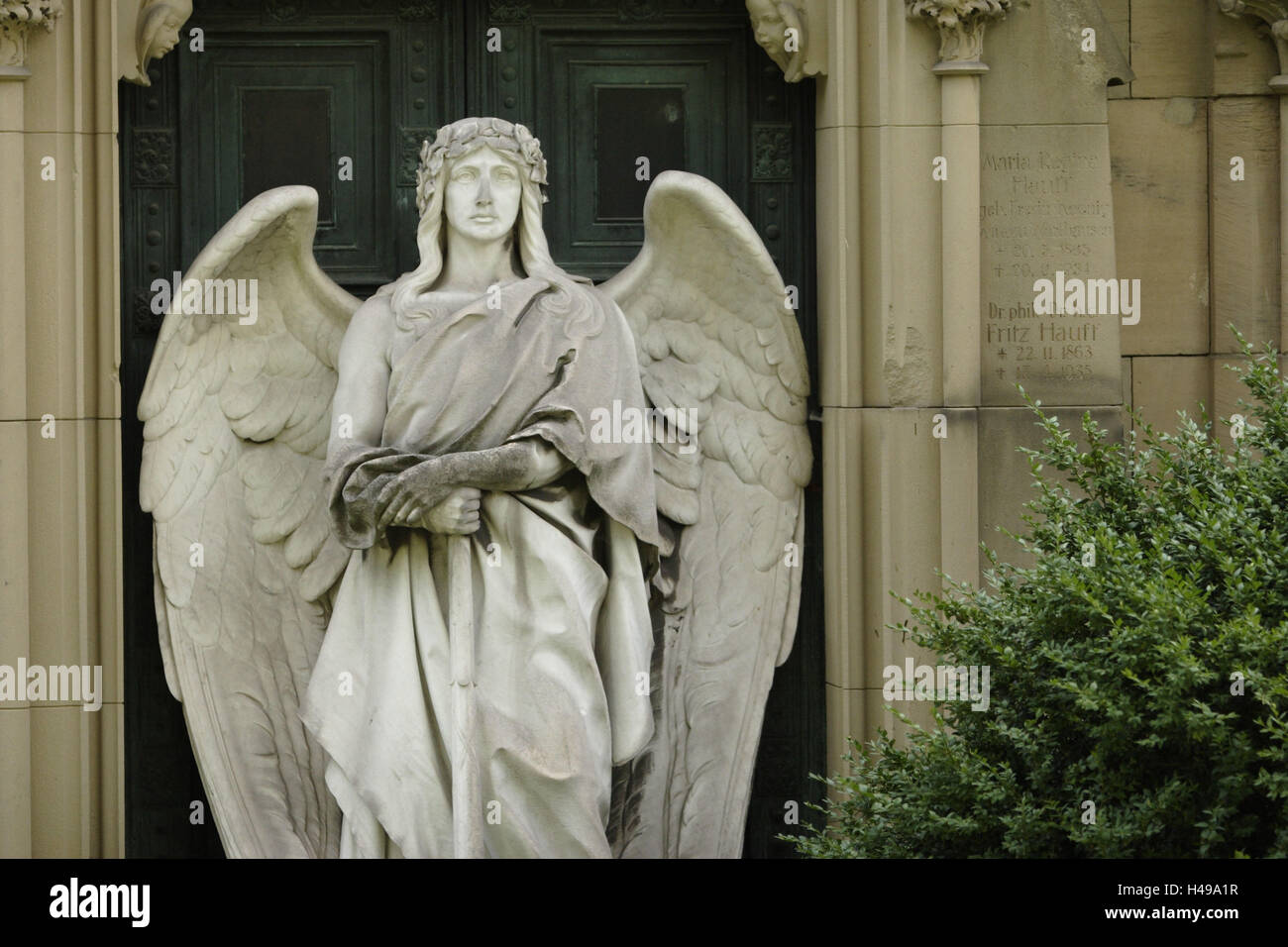 grave yard, grave, statue, angels, Stock Photo