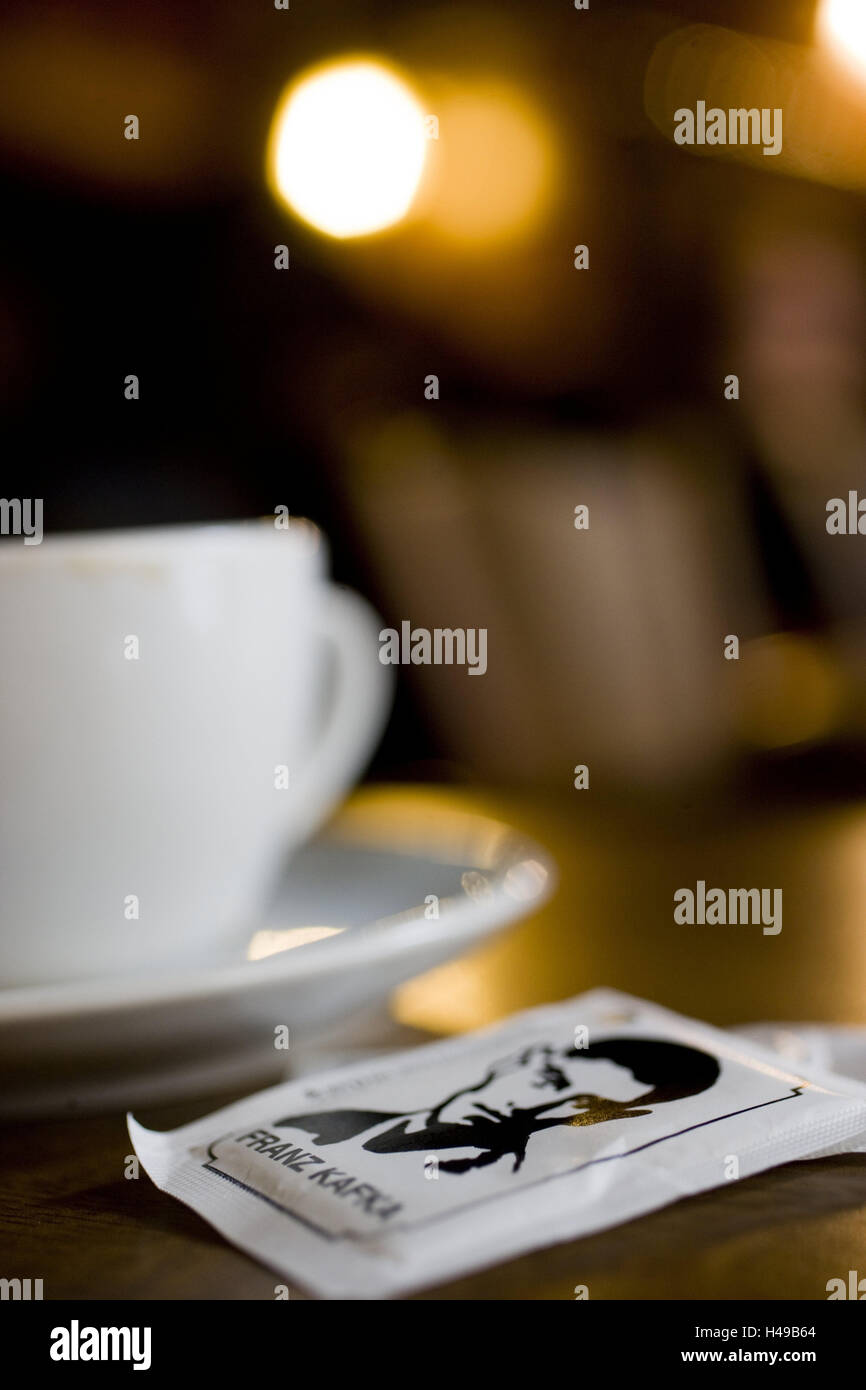 Czech Republic, Prague, cafe, indoors, coffee cup, Stock Photo