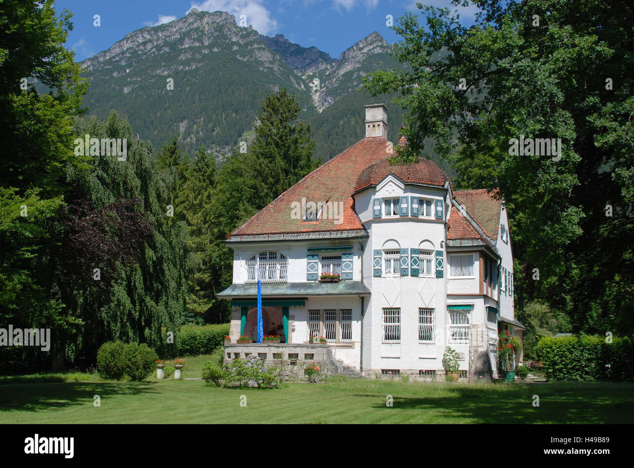 Germany, Bavaria, GarmischPartenkirchen, Richard Strauss's Villa Stock