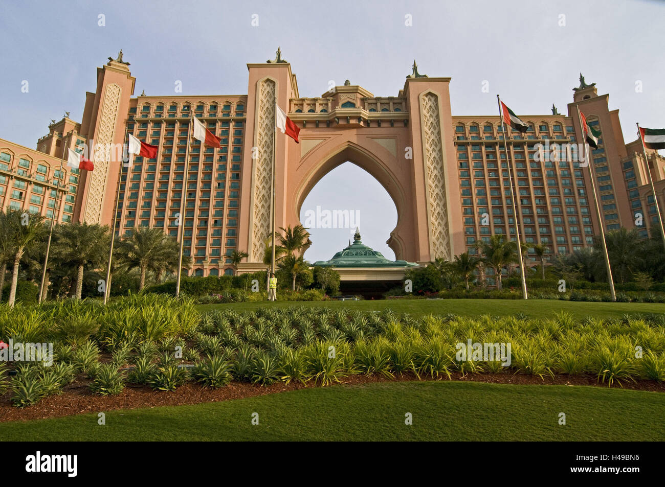 VAE, Dubai, palm island 'Palm Jumeirah', hotel of 'Atlantis', Stock Photo