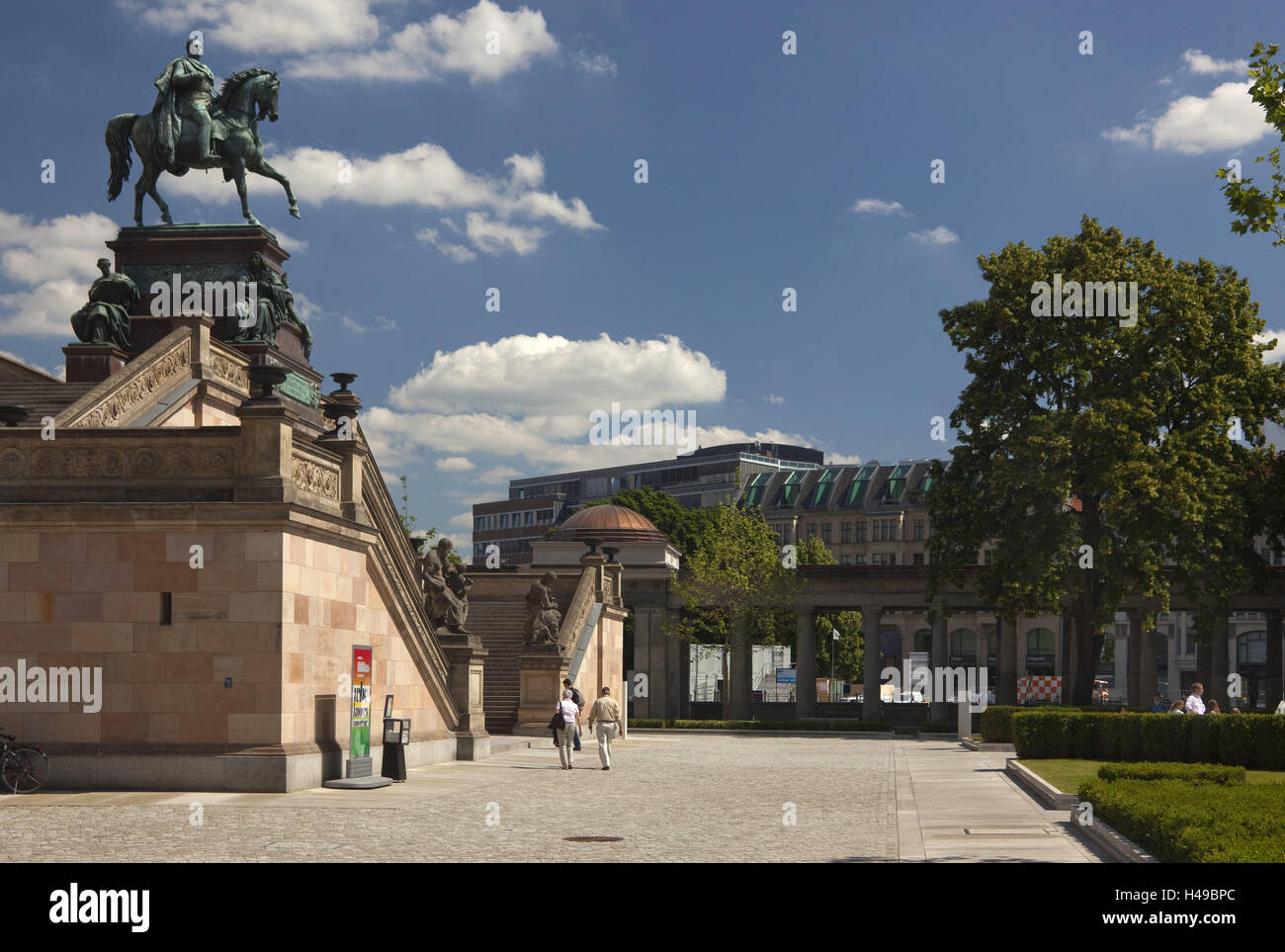 Germany, Berlin, old national gallery, equestrian statue, Friedrich