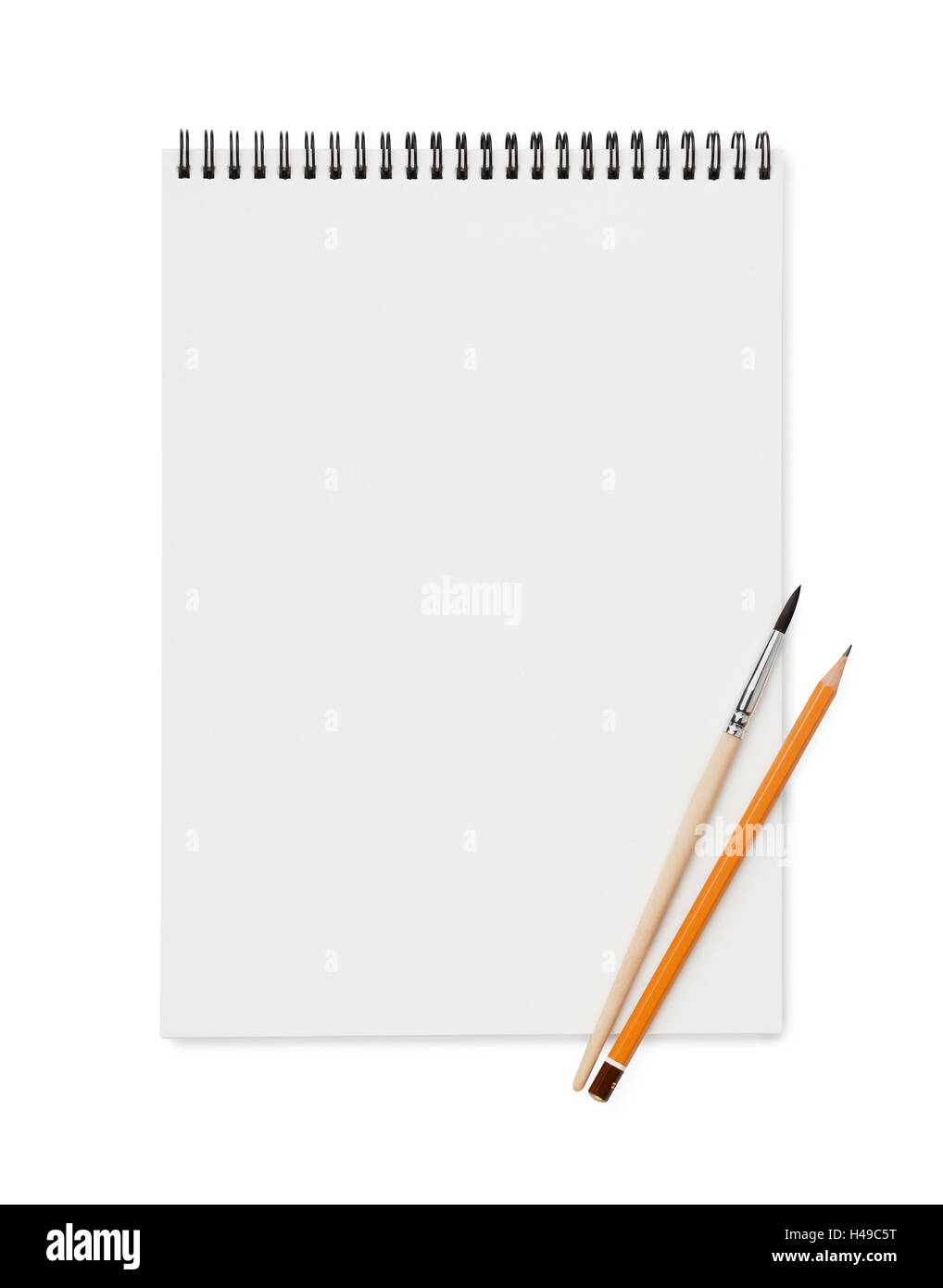 https://c8.alamy.com/comp/H49C5T/top-view-of-blank-sketchbook-with-pencil-and-brush-isolated-on-white-H49C5T.jpg
