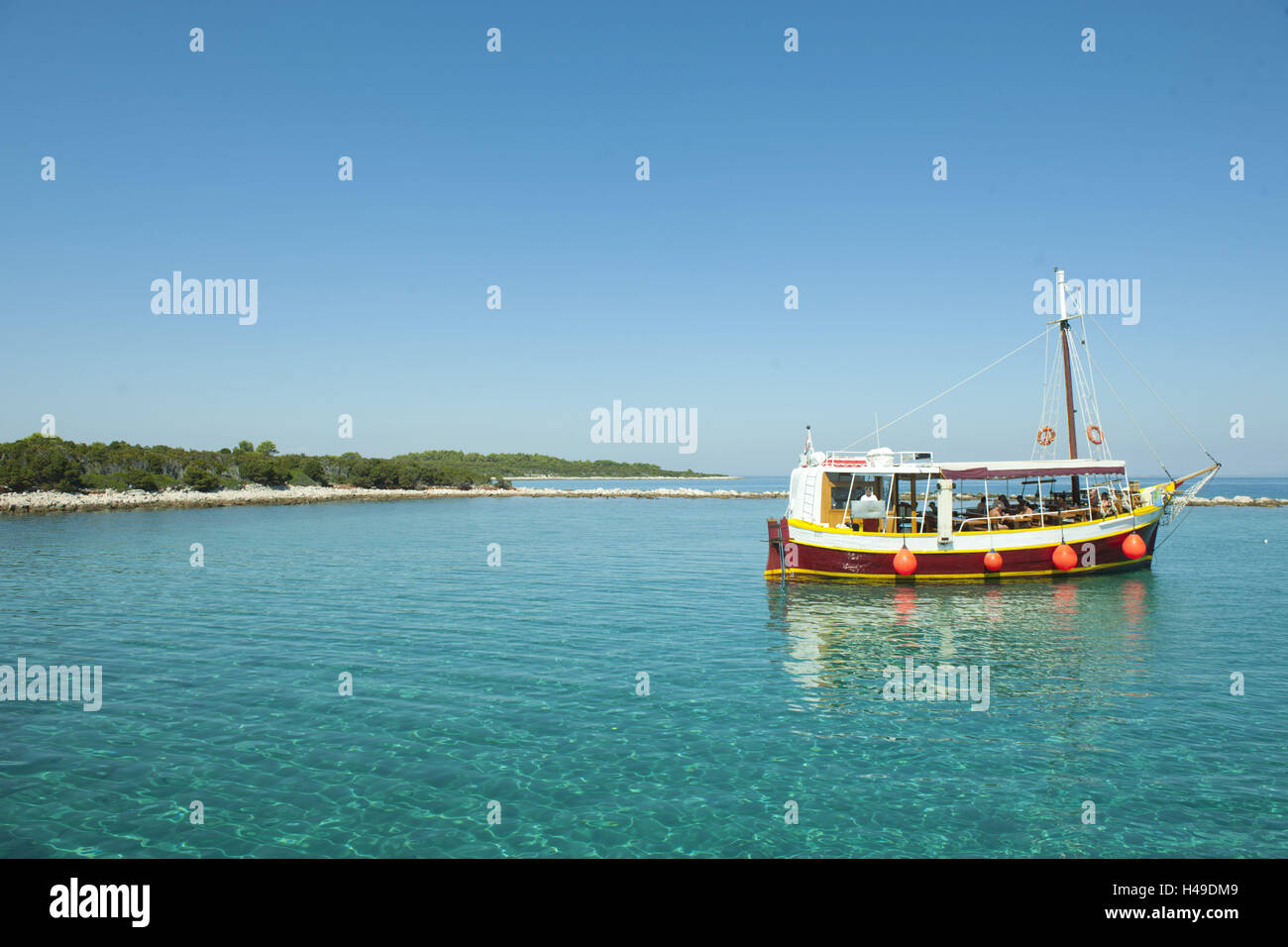 Croatia, island Losinj, Veli Losinj, boat excursion, Stock Photo