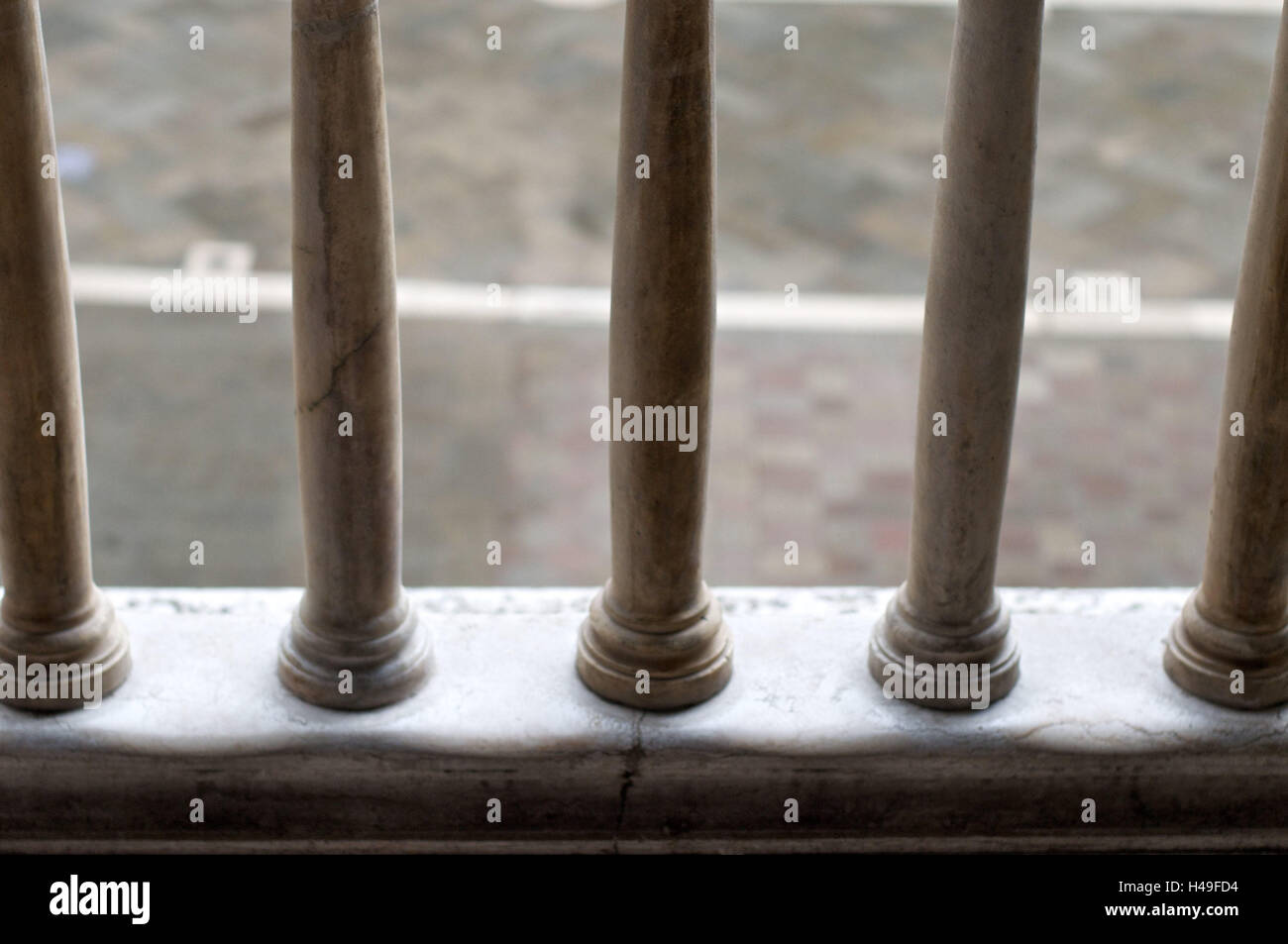 Italy, Venice, Doge's Palace, railing, detail, inner courtyard, view ...