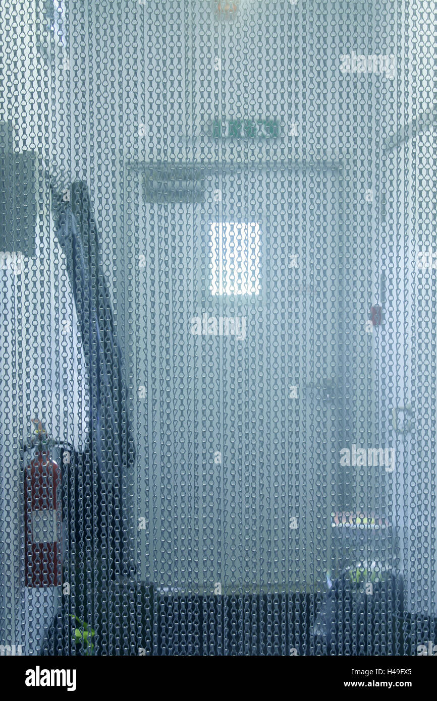 Building Hall Chain Curtain Front Door Vision Panel Entrance