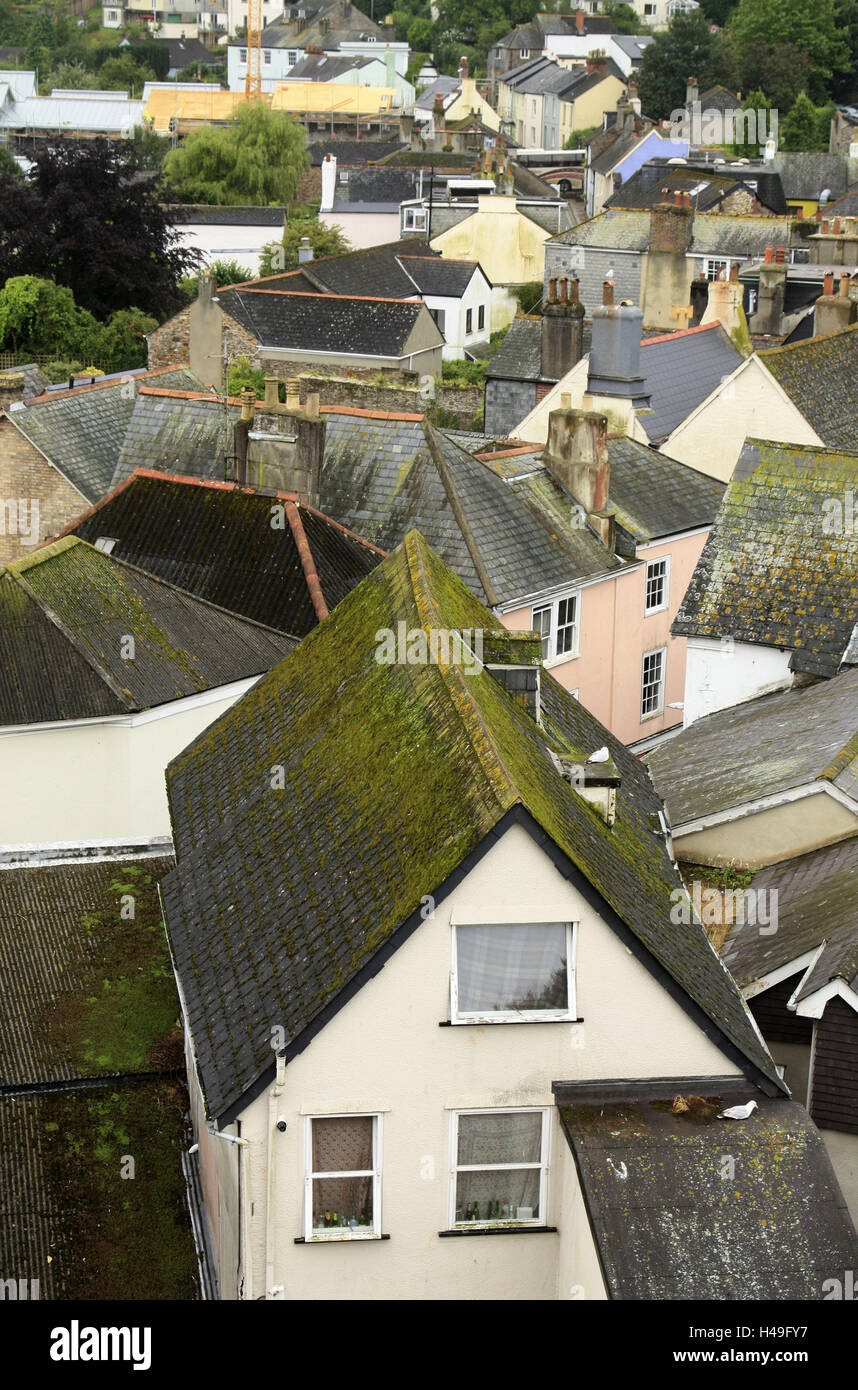 UK, Devon, Totnes, townscape, old town, England, town, houses