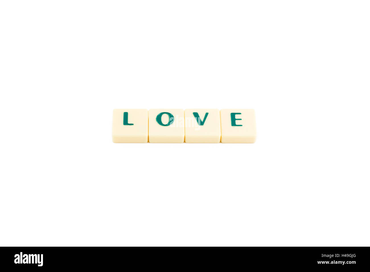 Word love on white background Stock Photo