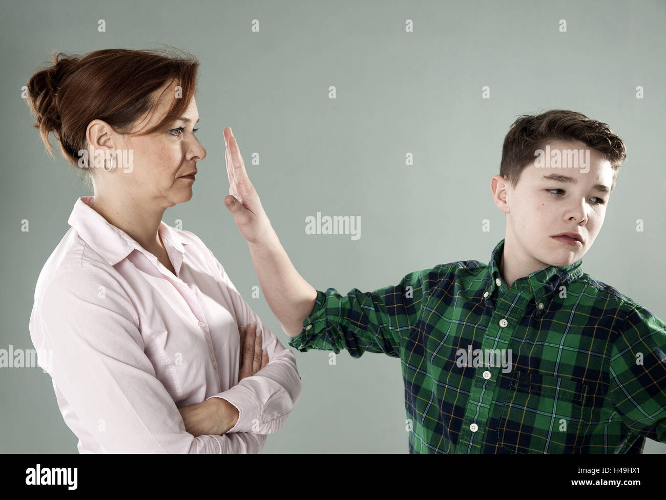 Mother And Son Have Fight Stock Photo Alamy
