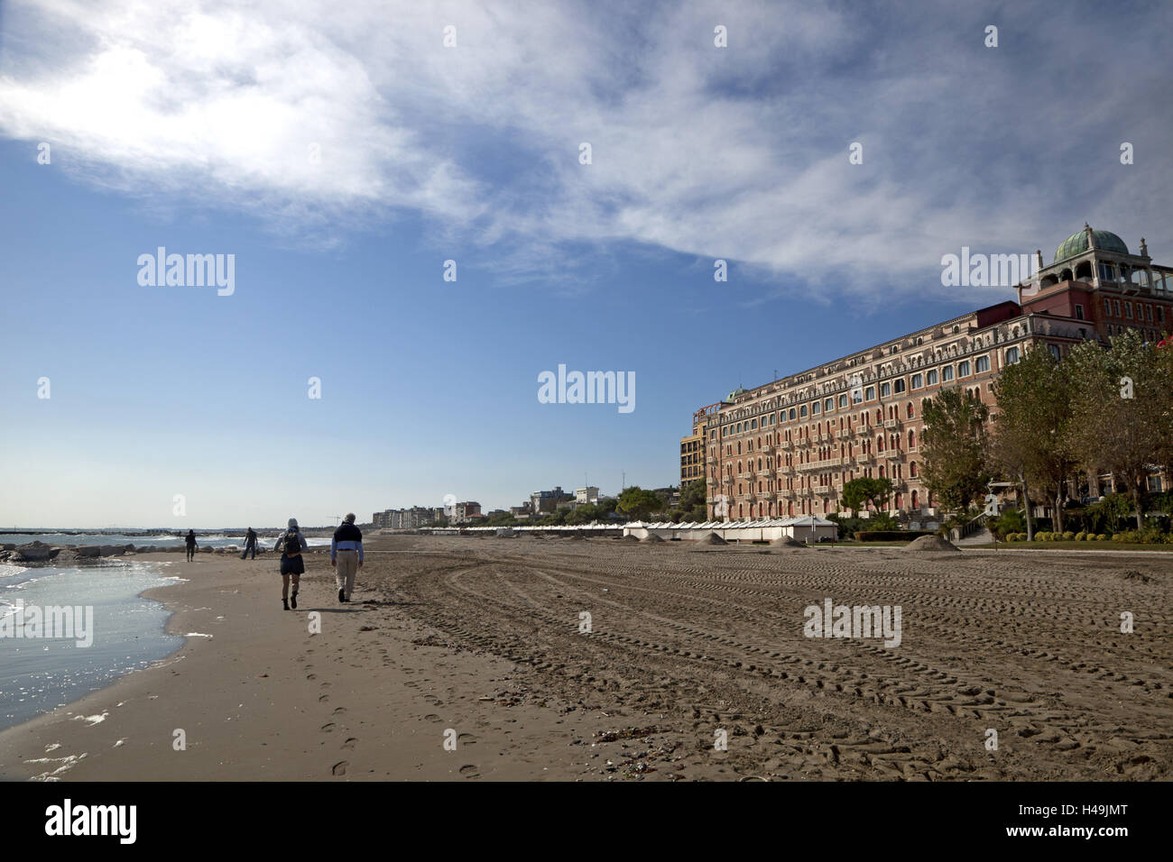 Venice, Lido, beach, hotel Stock Photo Alamy