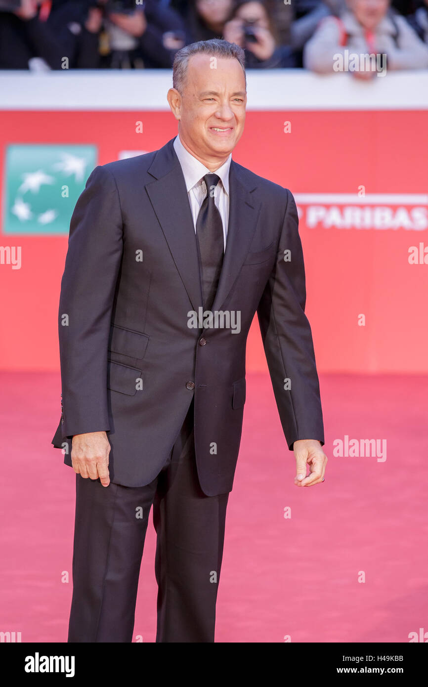 Rome, Italy. 13th Oct, 2016. Host of the red carpet to the auditorium music park with his wife Rita Wilson. The 11th Rome Film Festival will be held from 13th to 23rd October 2016 at the Auditorium Parco della Musica and in other venues throughout the city. The event hosts a large and challenging programmed of screenings, master classes, tributes, retrospectives, panels, and special events. Credit: Mauro Fagiani/Pacific Press/Alamy Live News Stock Photo