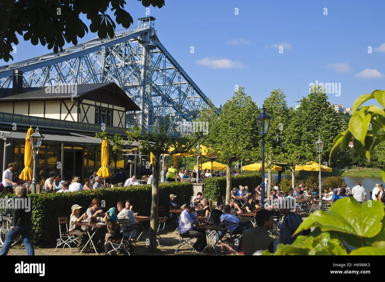 Schiller Garden Beer Garden Loschwitz Bridge Blasewitz Dresden