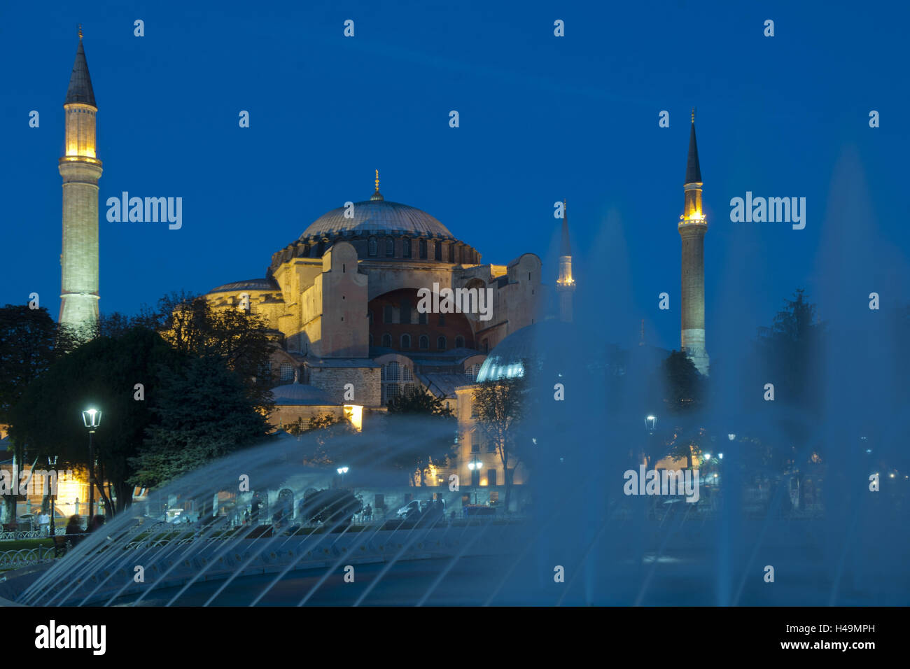 Turkey, Istanbul, Sultanahmet, the Hagia Sophia is of a former church, later mosque and today of a museum, Stock Photo