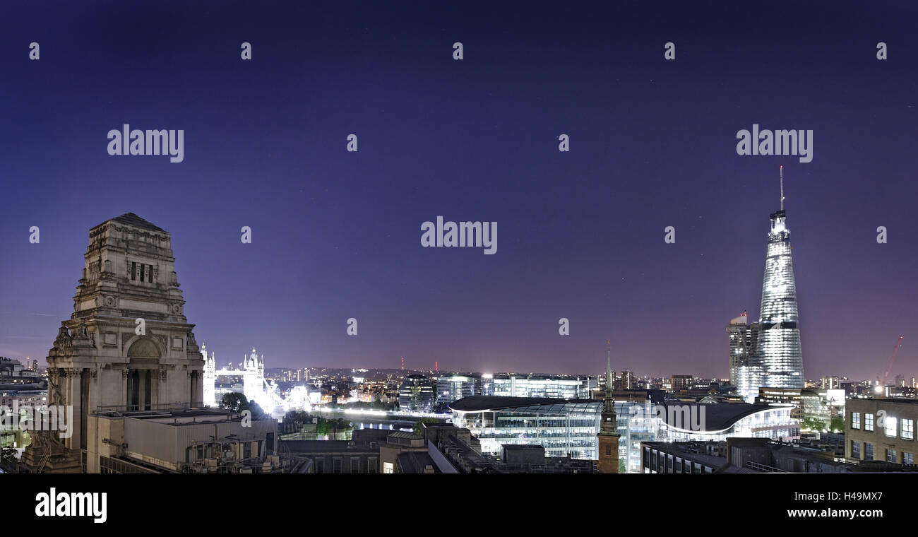 London, panorama, Trinity House, Jewel House at the Tower of London, roof terrace Mint hotel, Pepys Street, city of London, England, Great Britain, Stock Photo