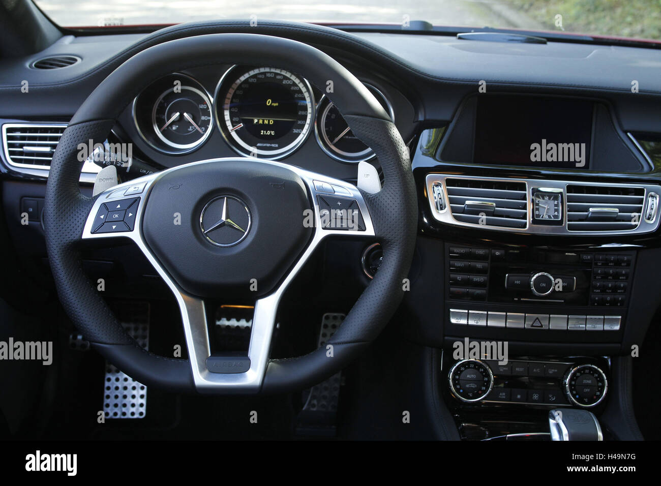 Armatures, car, Mercedes CLS 63 AMG, interior, tax, Stock Photo
