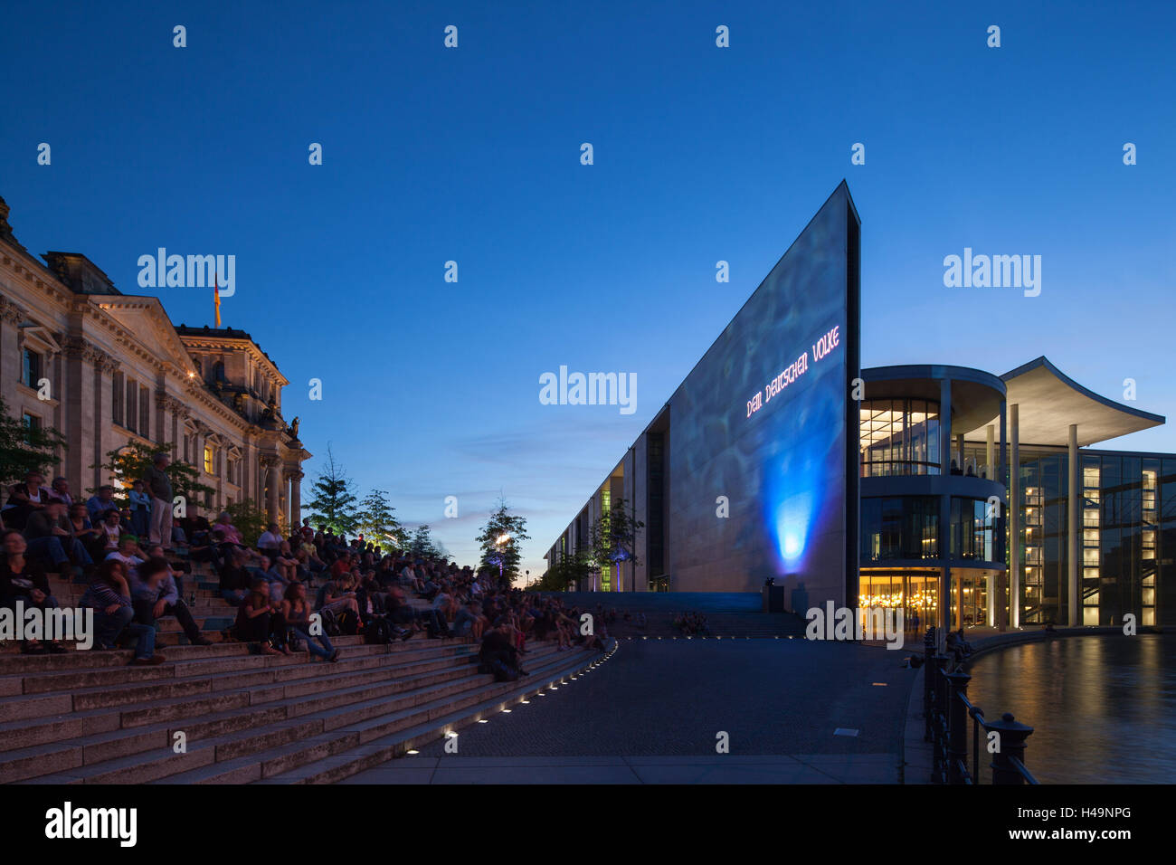 Germany, Berlin, Reichstag, video installation and light show 'To The