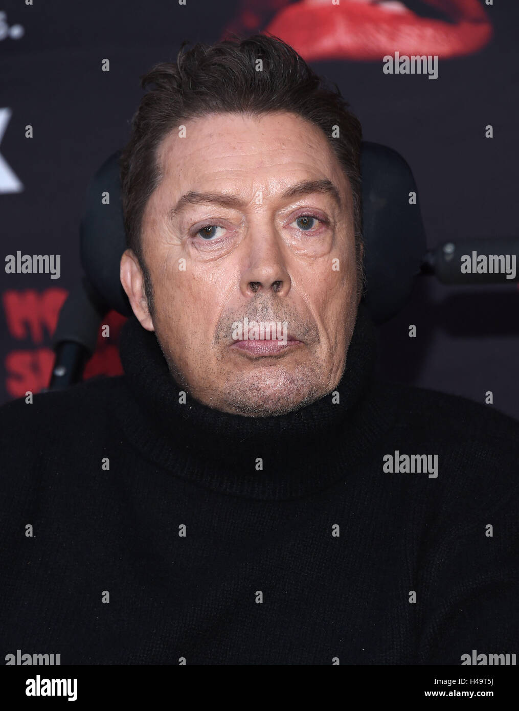 West Hollywood, California, USA. 13th Oct, 2016. Tim Curry arrives for the premiere of ''The Rocky Horror Picture Show; Let's Do The Time Warp Again'' Premiere at the Roxy theater. Credit:  Lisa O'Connor/ZUMA Wire/Alamy Live News Stock Photo