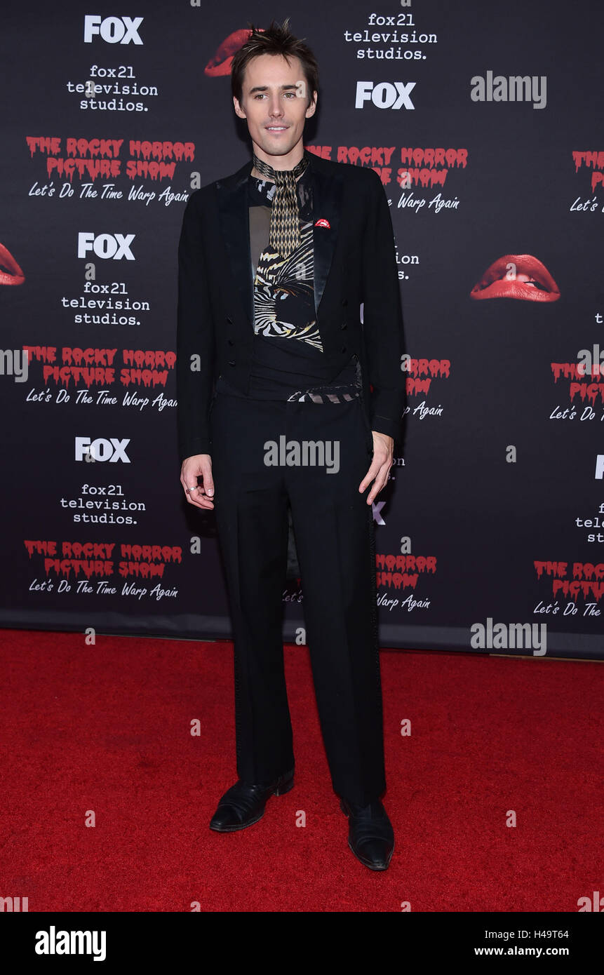 West Hollywood, California, USA. 13th Oct, 2016. Reeve Carney arrives for the premiere of ''The Rocky Horror Picture Show; Let's Do The Time Warp Again'' Premiere at the Roxy theater. Credit:  Lisa O'Connor/ZUMA Wire/Alamy Live News Stock Photo