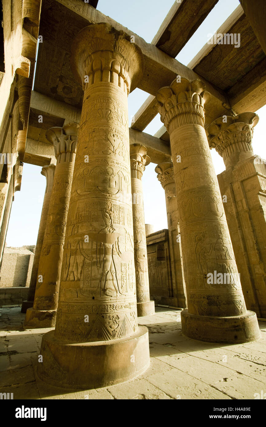 Egypt, Kom Ombo, doubles temple Kom Ombo, Stock Photo