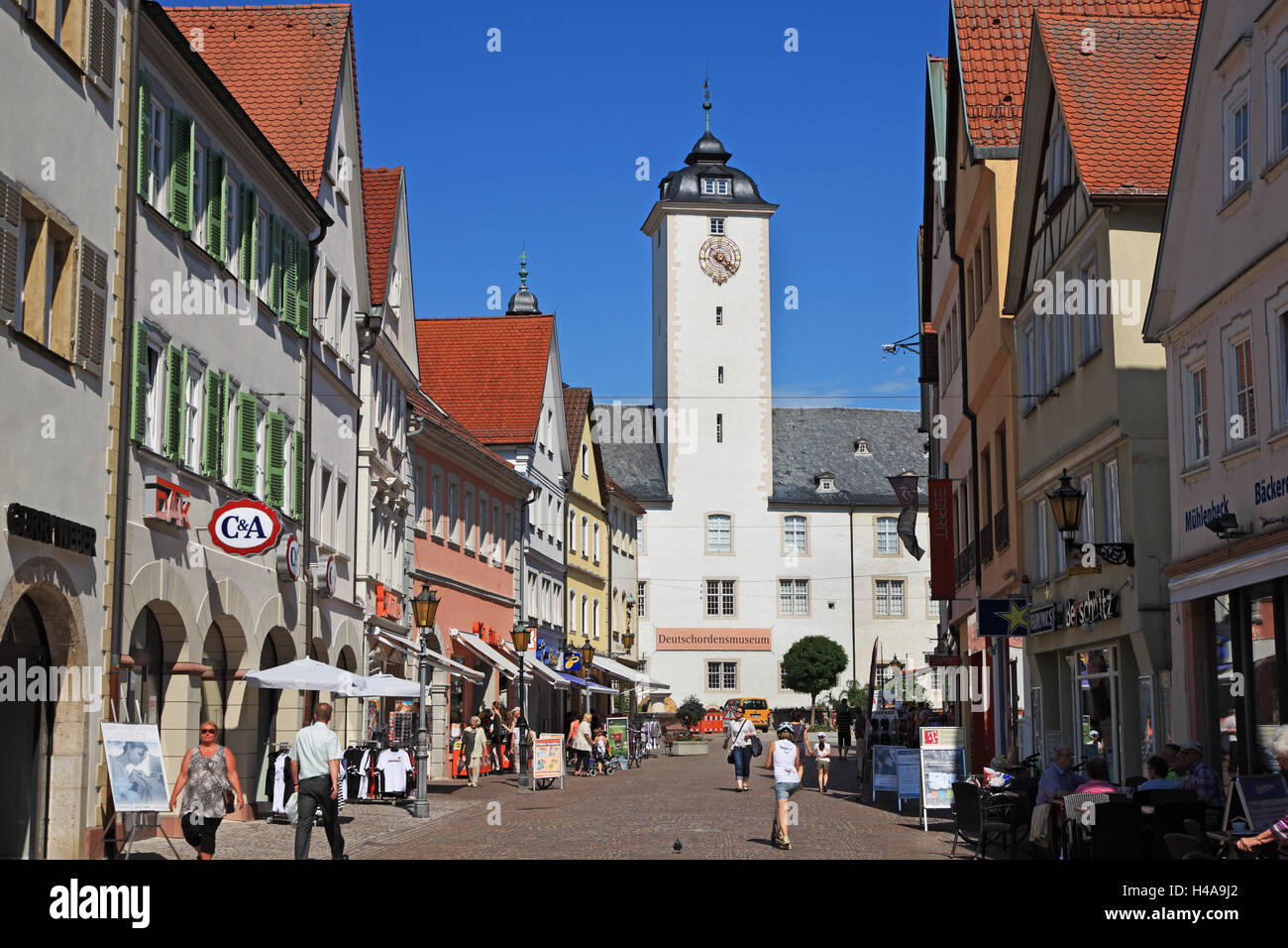 Germany, Baden-Württemberg, Bad Mergentheim, Burgstrasse, shopping street  Stock Photo - Alamy