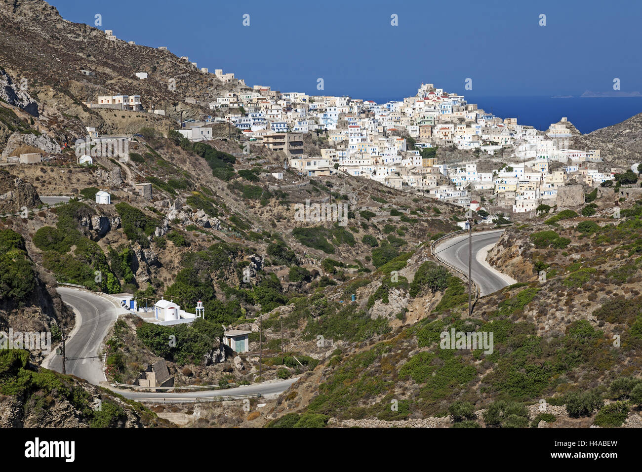 Greece, Karpathos, view at the mountain village Olympos Stock Photo Alamy