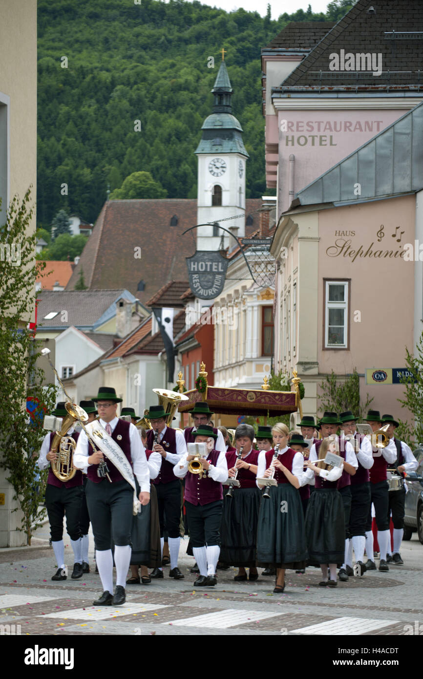 Austria, Lower Austria, Scheibbs, Corpus Christi procession, Stock Photo
