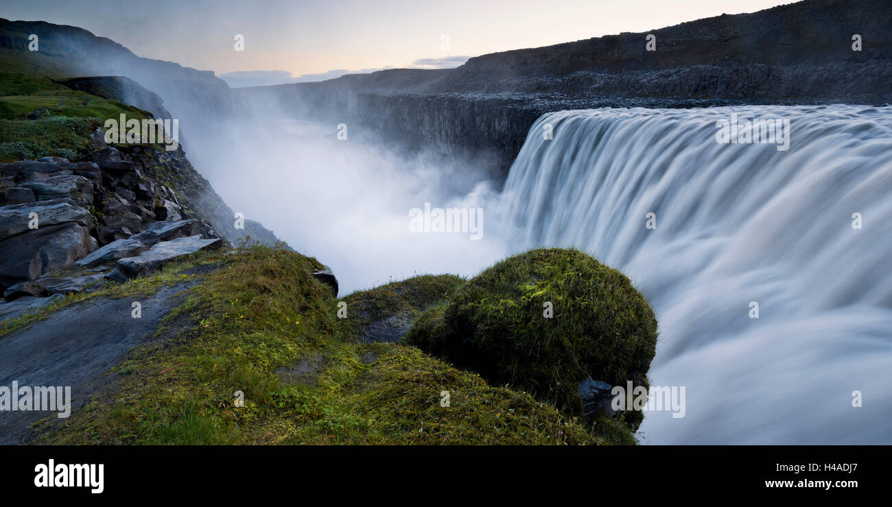 Iceland, Dettifoss, glacial river, waterfall, Stock Photo