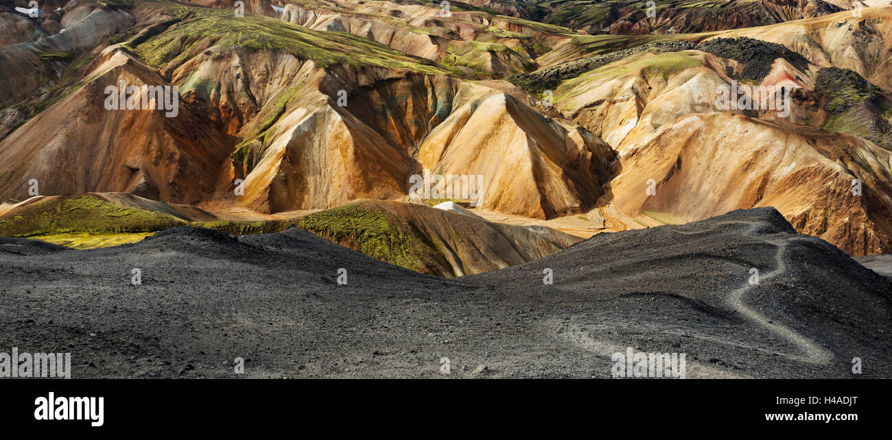 Iceland, Landmannalaugar, Hekla volcano, Stock Photo