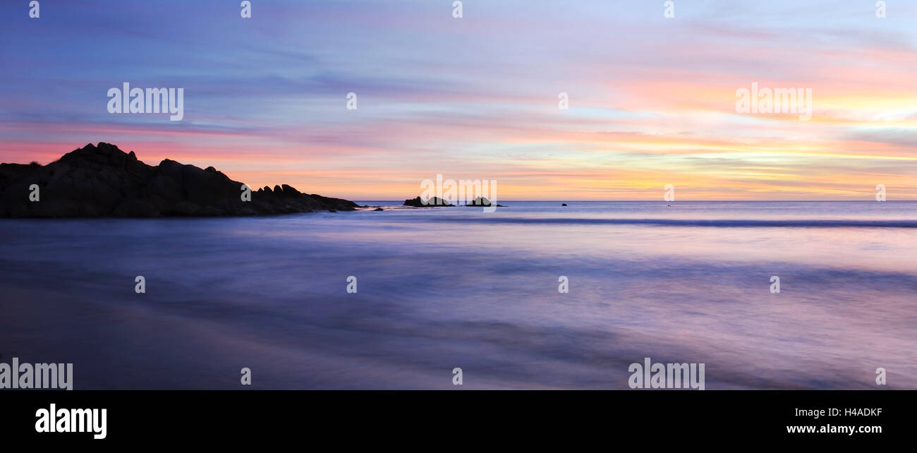 Australia, coast, rock, sea, beach, morning mood, Stock Photo