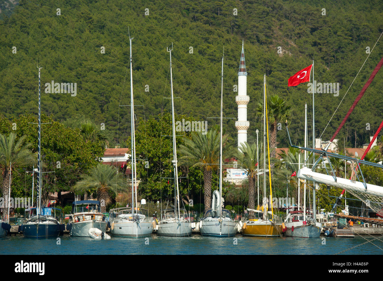 Turkey, province of Mugla, Göcek is one of the most popular yacht stations of Turkey, Stock Photo