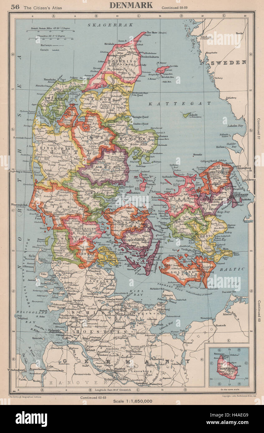 BARTHOLOMEW 1898 old antique map plan chart United States showing states USA 