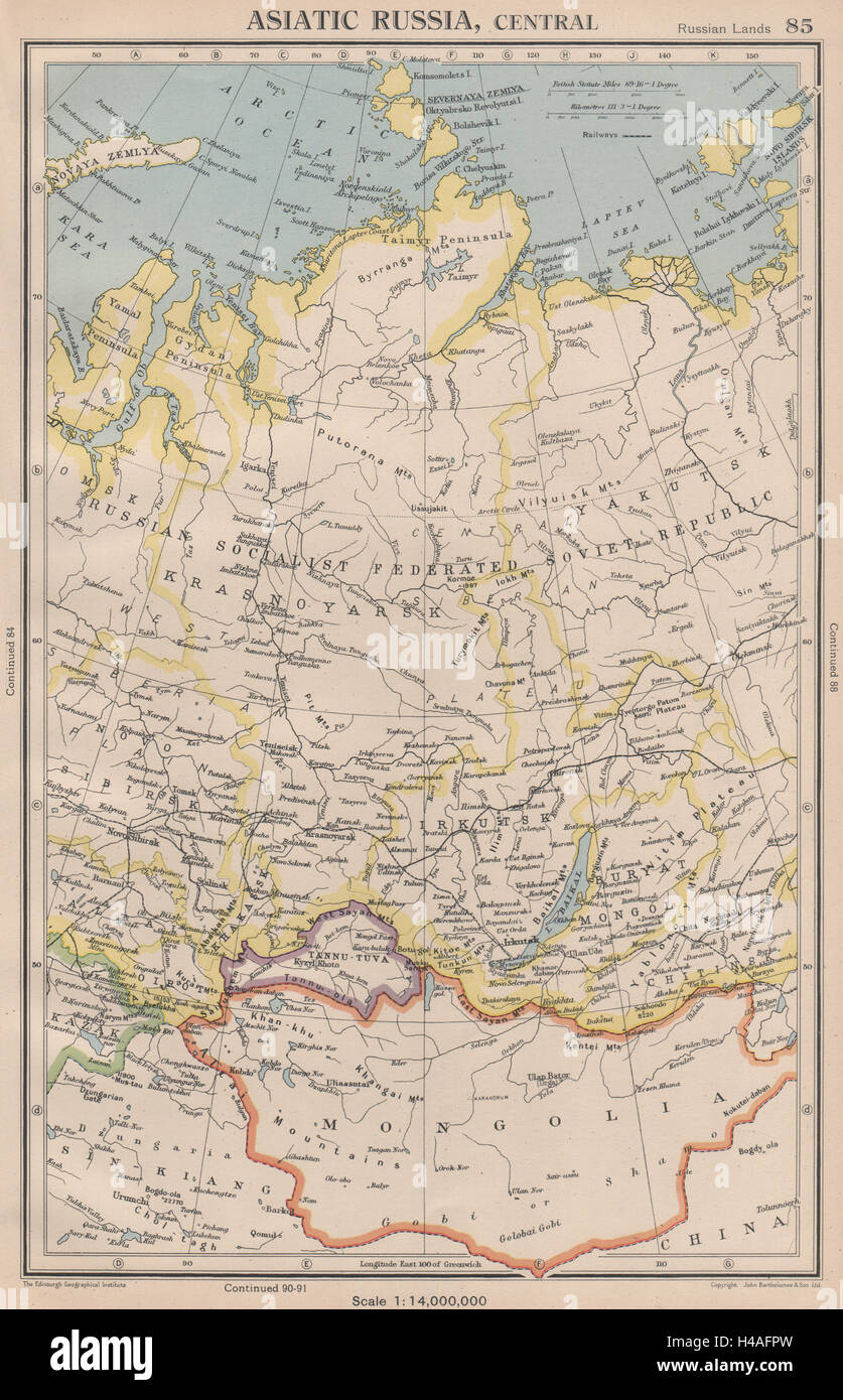 Asiatic Russia Map