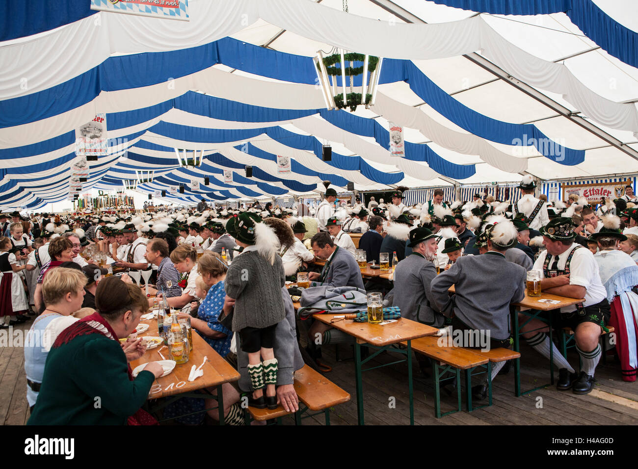 Festival tent, national costume association, Schöffau village, Upper