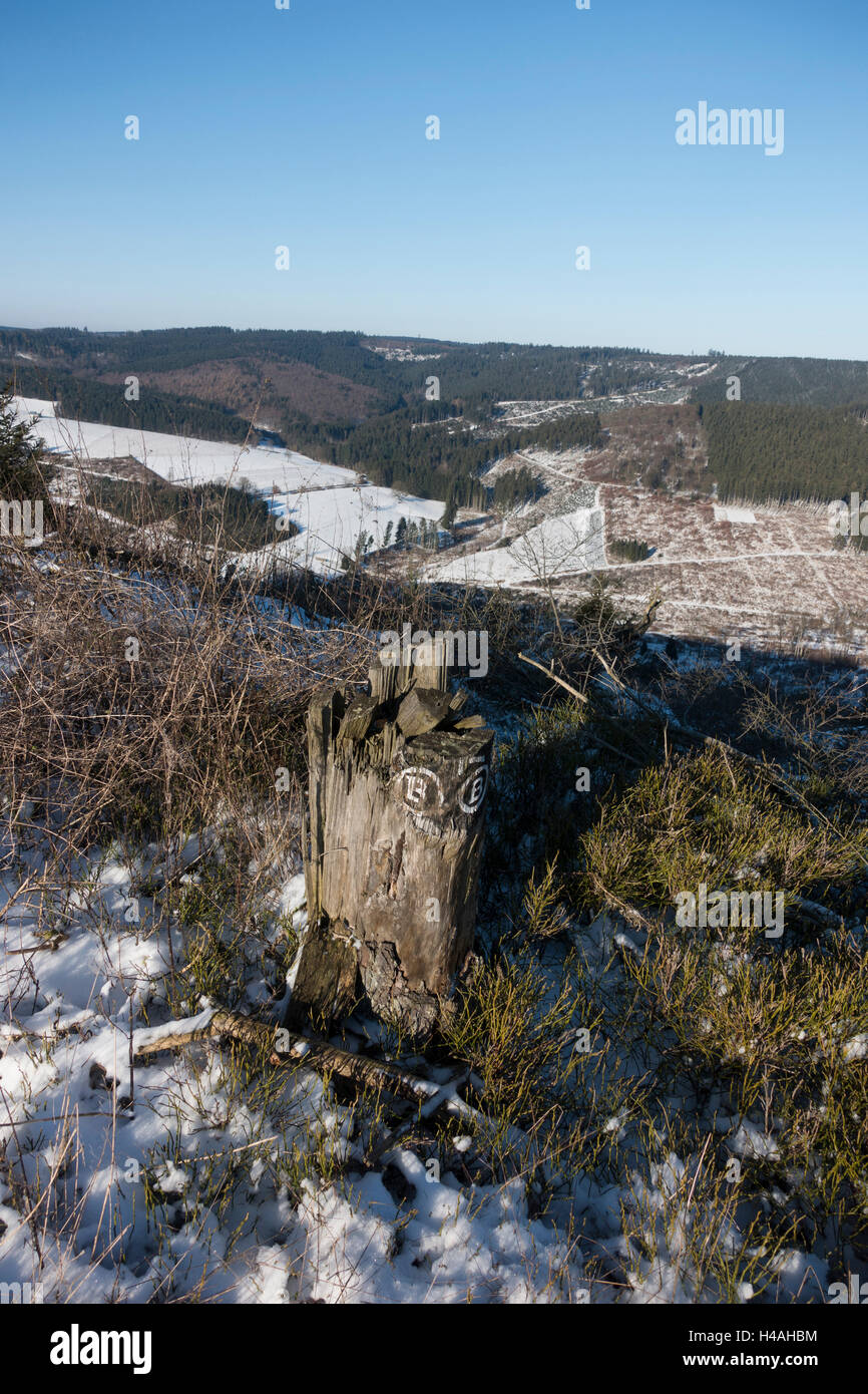 Bestwig panorama path, footpath in Sauerland Stock Photo