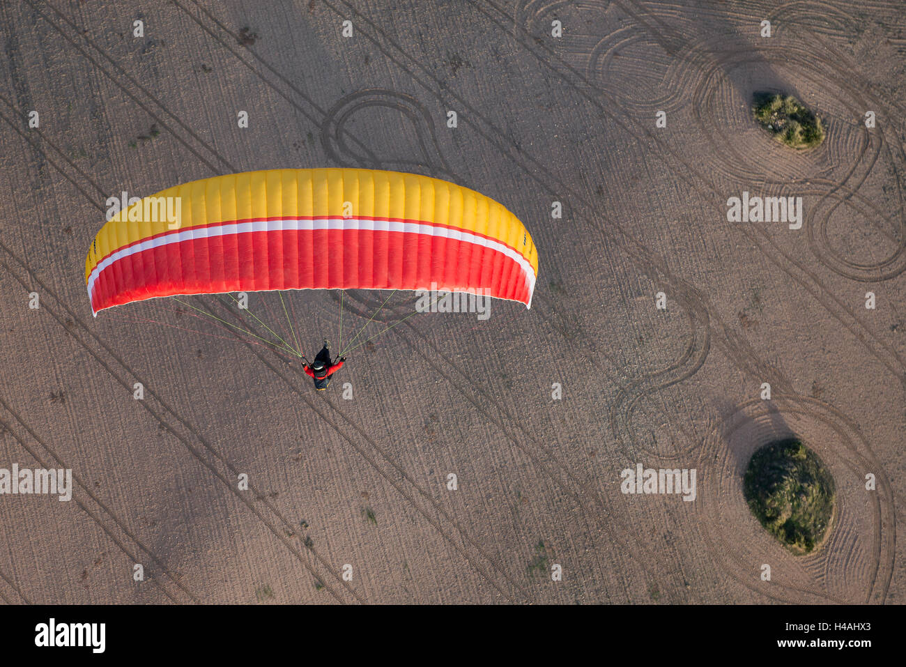 Paraglider, Paragliding, Andalusia, aviation, Algodonales, scenery, nature forms, aerial picture, aviation, province of Cadiz, Spain Stock Photo