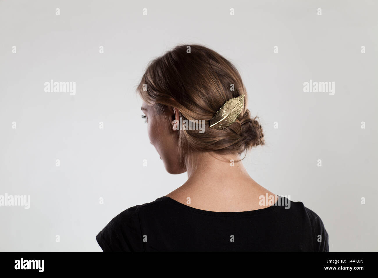 Braided Bun Hair Stock Photos Braided Bun Hair Stock Images Alamy