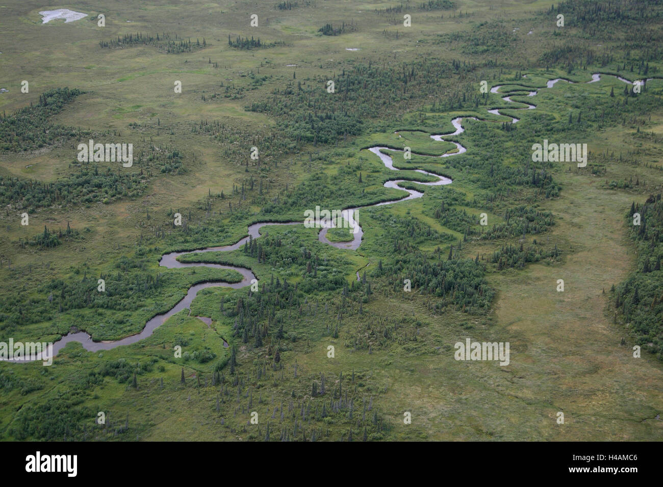 Alaska, Katmai national park, river, aerial shots, Stock Photo