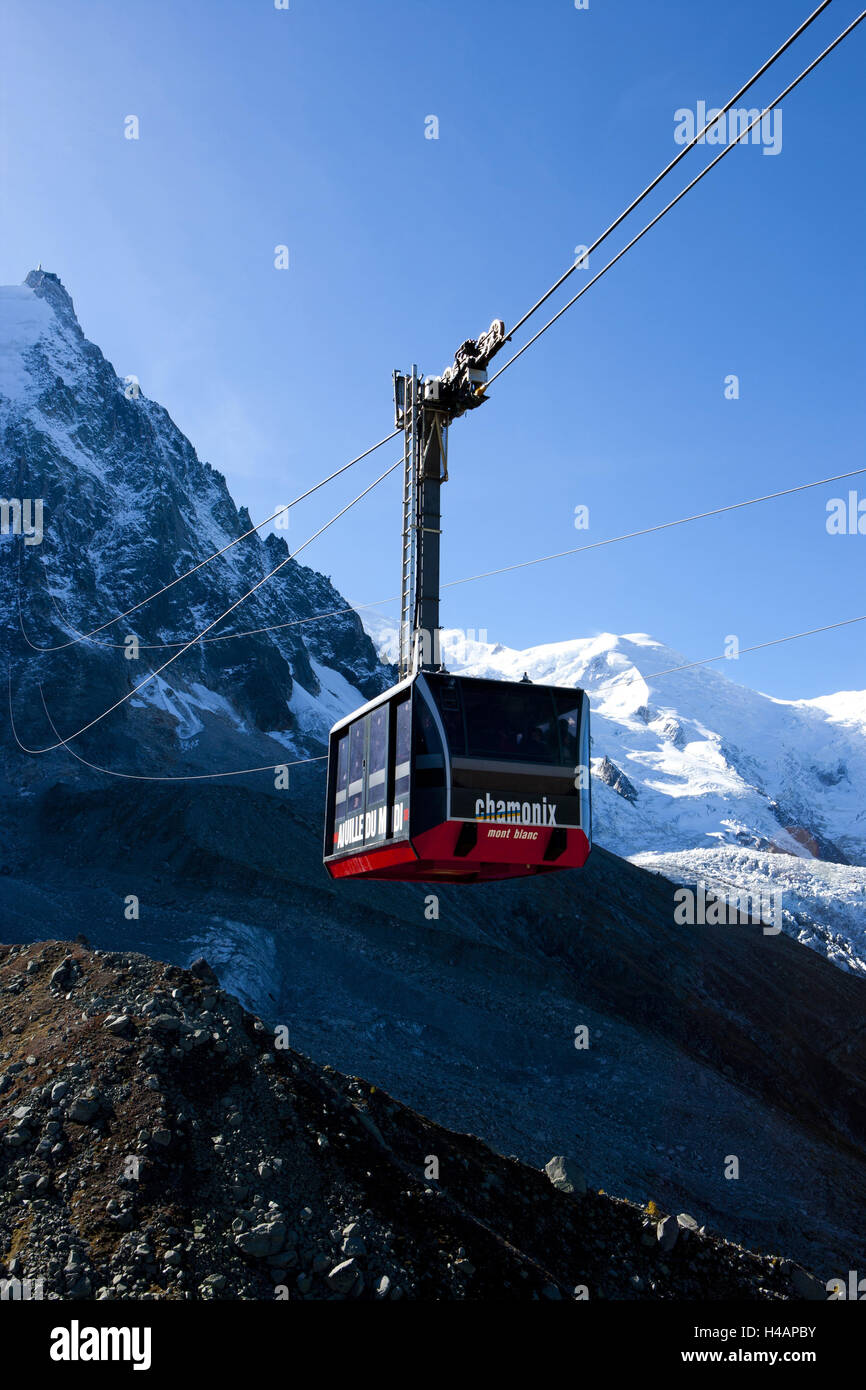 Cable car, Aiguille du Midi, ChamonixMontBlanc Stock Photo Alamy
