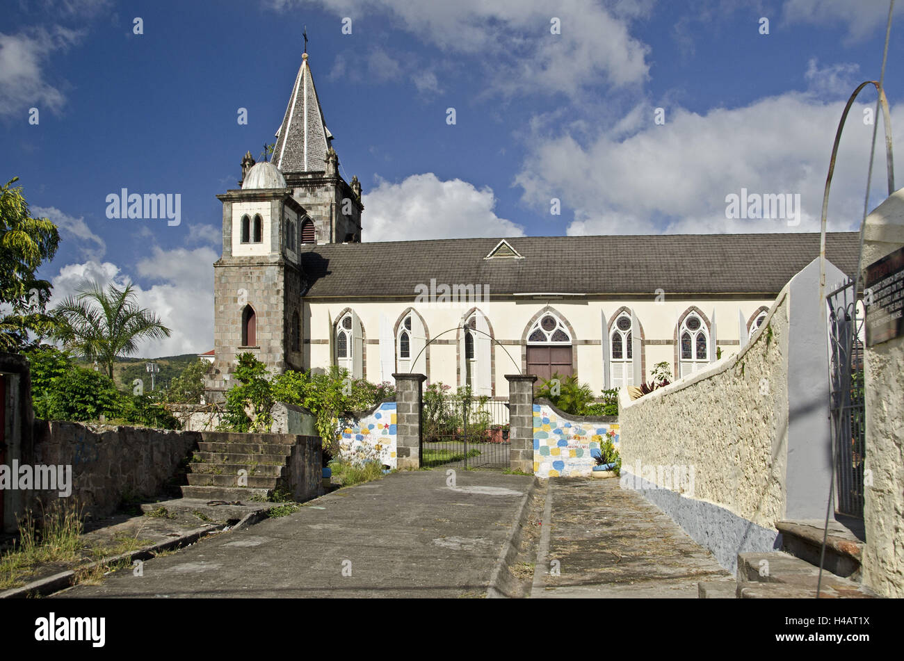 The Caribbean, Dominica, Roseau, Cathedral of Saint Patrick Stock Photo