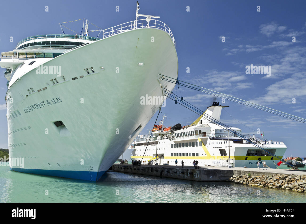 Antigua, St. John's, harbour, terminal for cruise ships, Stock Photo