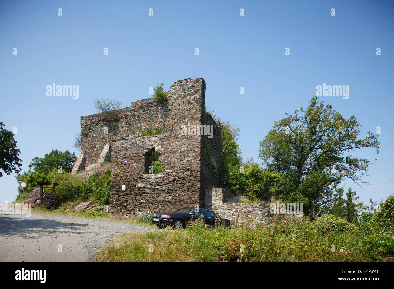 Germany, RhinelandPalatinate, KampBornhofen, Liebenstein Castle near