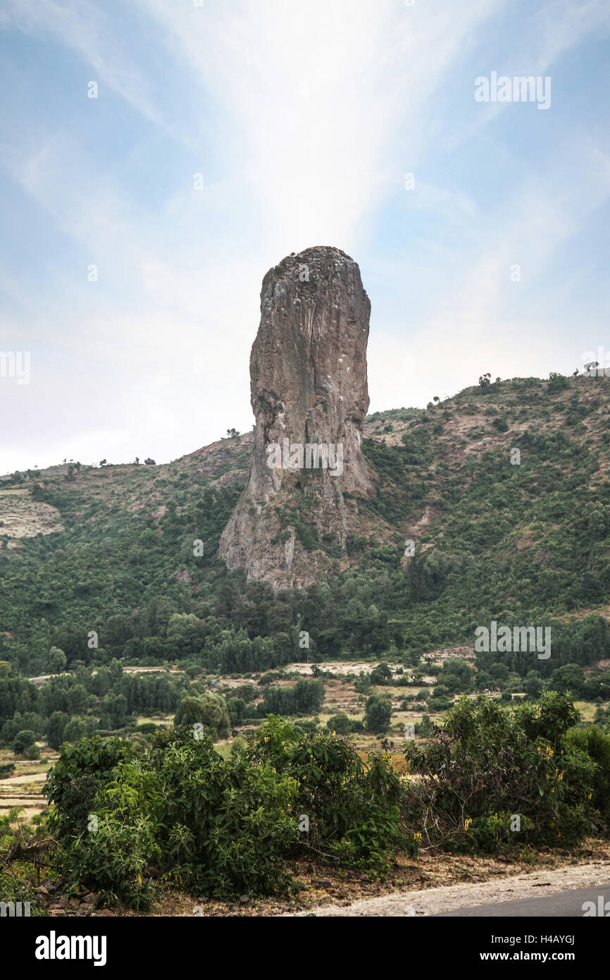 Journey from Lalibela to Gondar of God's finger Stock Photo