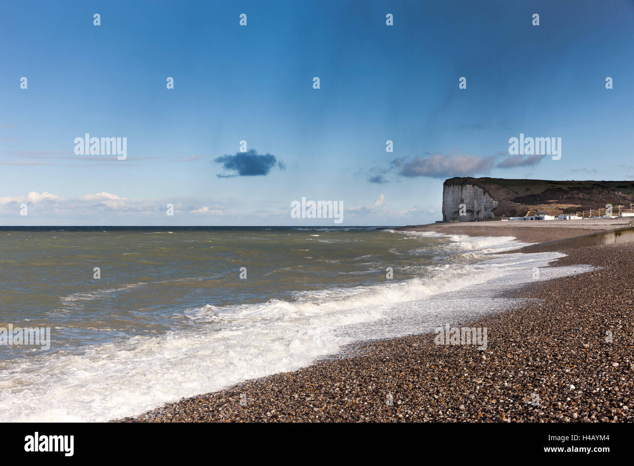 Rocky cliff, Veulettes-sur-Mer, Alabaster Coast, Normandy Stock Photo ...