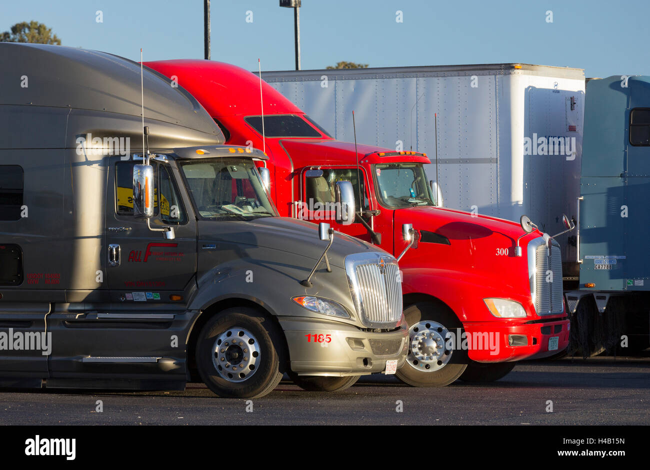 Truck resting area, Flagstaff, Arizona, USA Stock Photo Alamy