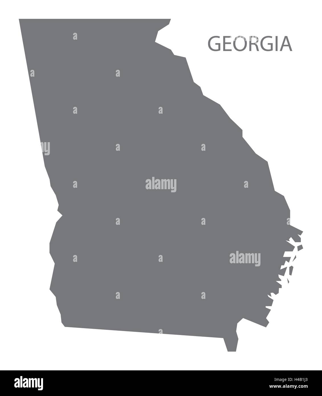 Georgia USA Map in grey Stock Vector