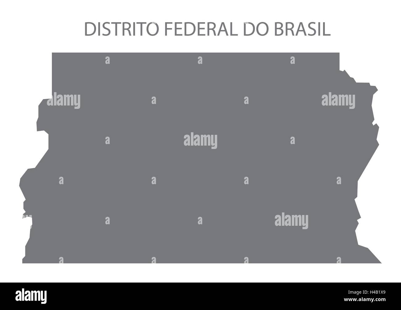 Distrito Federal do Brazil map in grey. Stock Vector