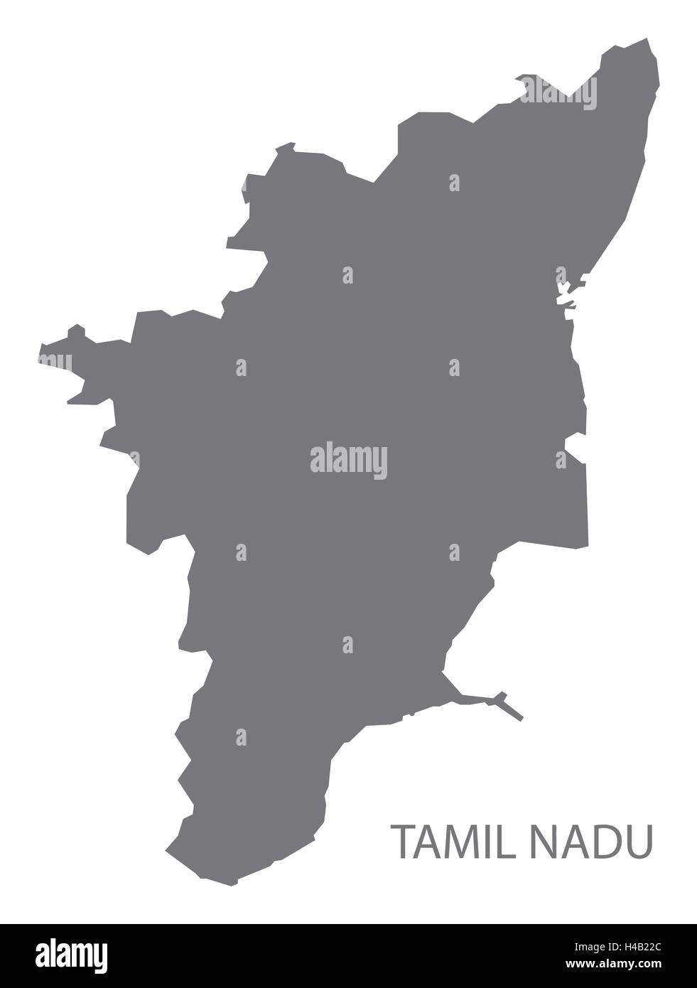 Tamil Nadu Map Image Tamil Nadu India Grey Map Illustration Stock Vector Image & Art - Alamy