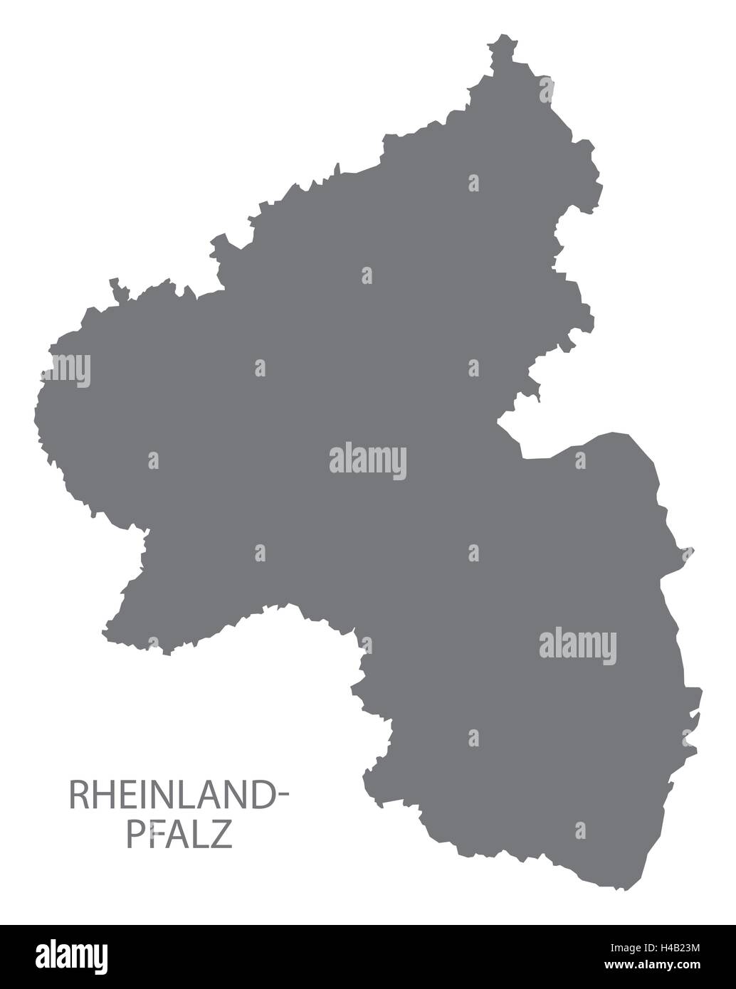 Rheinland-Pfalz Germany Map grey Stock Vector