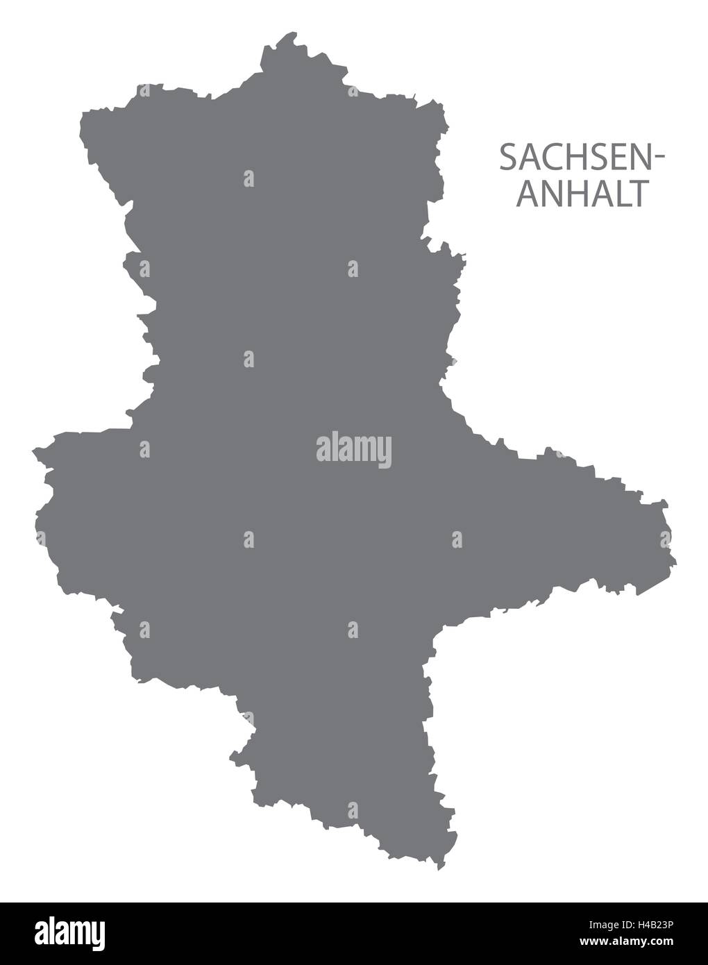 Sachsen-Anhalt Germany Map grey Stock Vector
