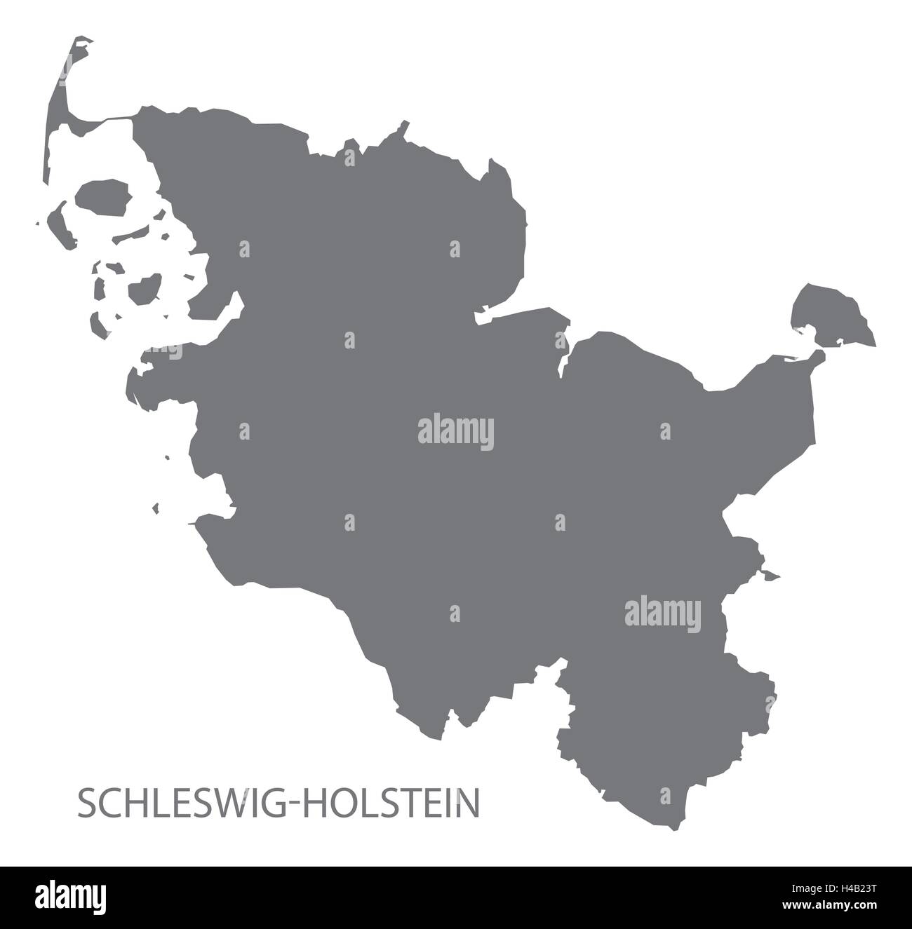 SchleswigHolstein Germany Map grey Stock Vector Image & Art Alamy